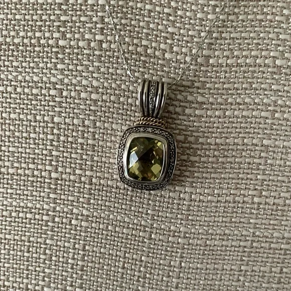 Sadye L Vassil signed citrine pendant - Picture 3 of 6